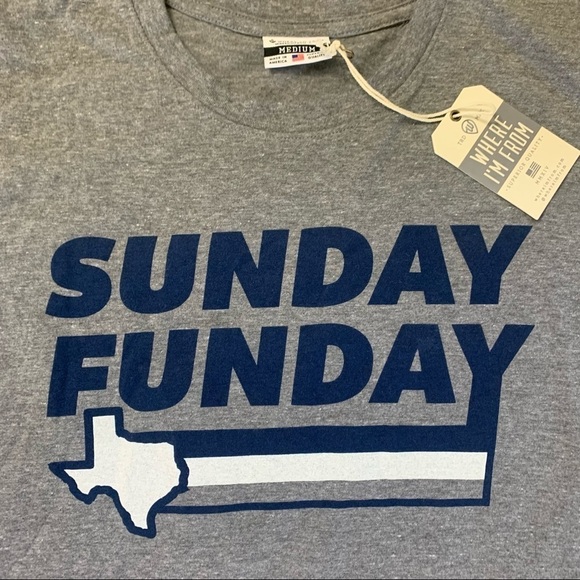 Where I’m From Sunday Funday Texas T Shirt Size Medium - Picture 7 of 9